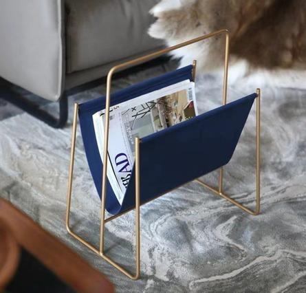 Faux Leather Magazine Rack
