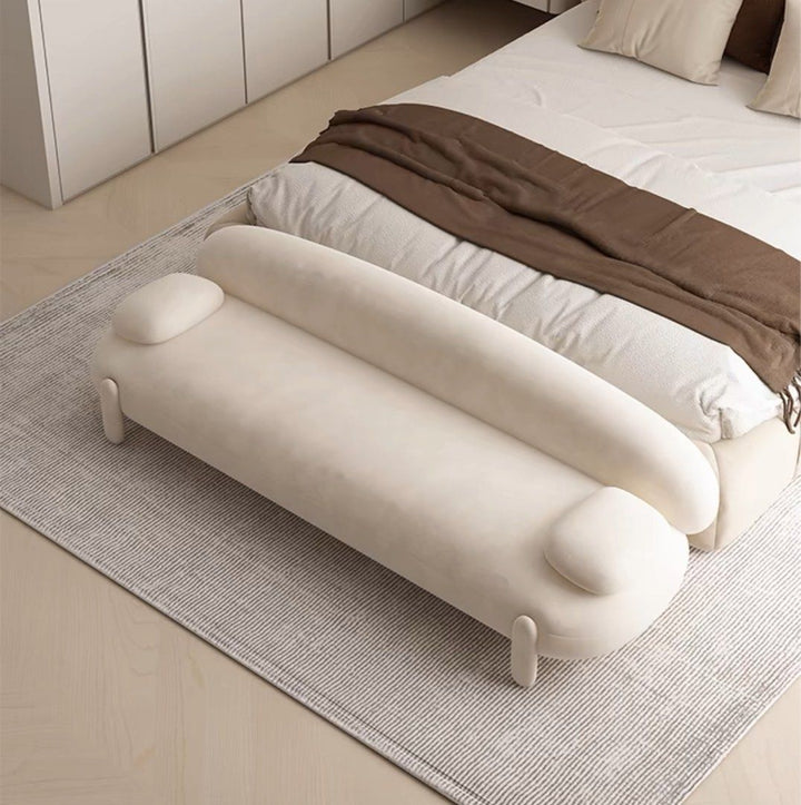 Modern Boucle Ottoman