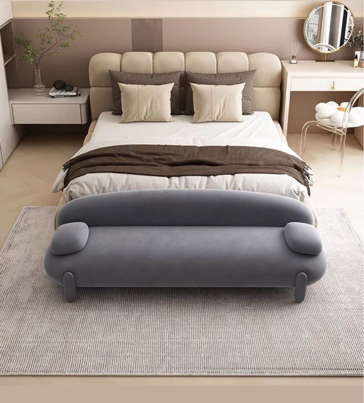 Modern Boucle Ottoman