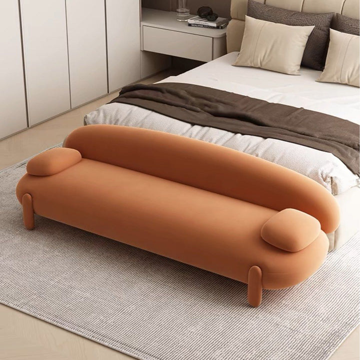 Modern Boucle Ottoman