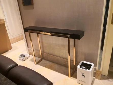 Modern Classic Chrome Gold Hallway Console Table