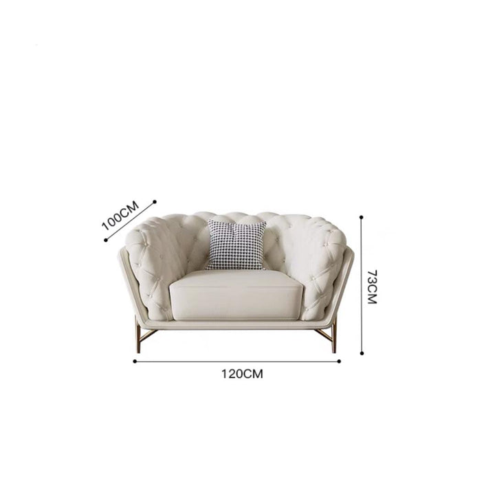 Landingville 1.2M Wide Tufted Velvet Armchair