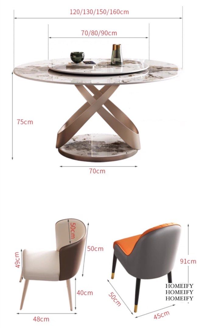 Modern Sintered Stone Round Dining Table