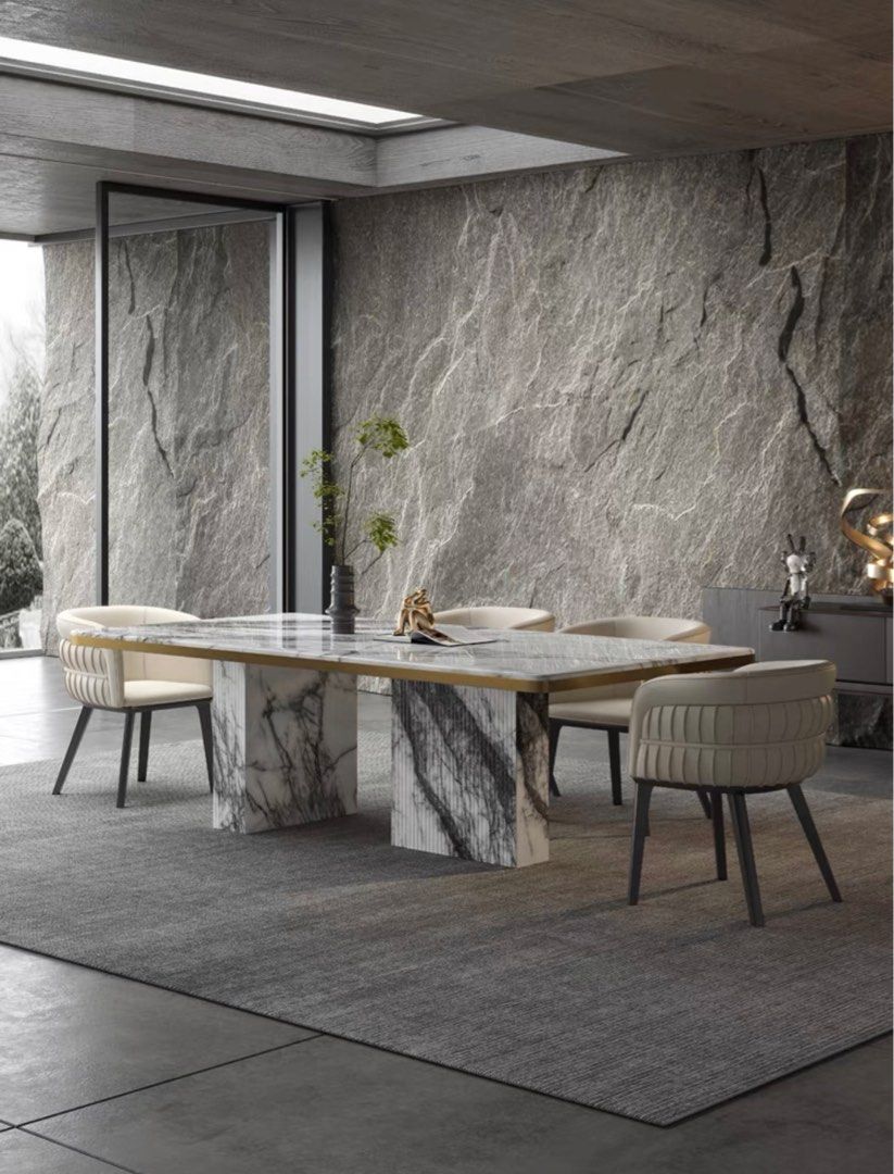 Modern Natural Marble Dining Table