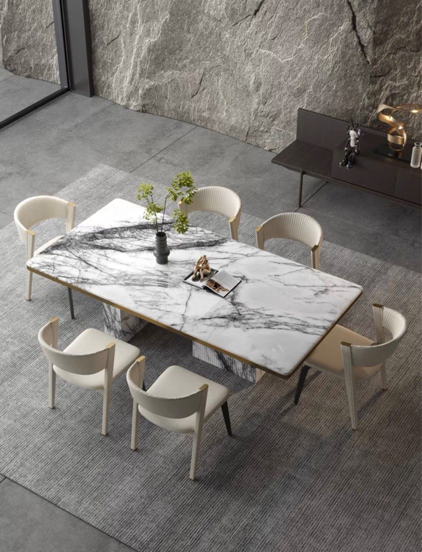 Modern Natural Marble Dining Table