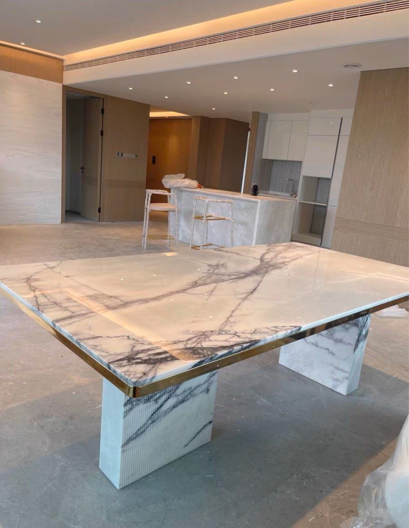 Modern Natural Marble Dining Table