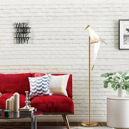 Zen Perched Lovebirds LED Origami Standing Lamp