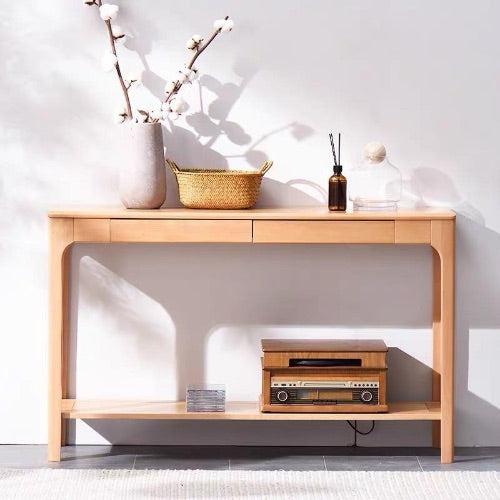Wooden Console Table with Drawers Sofa Table