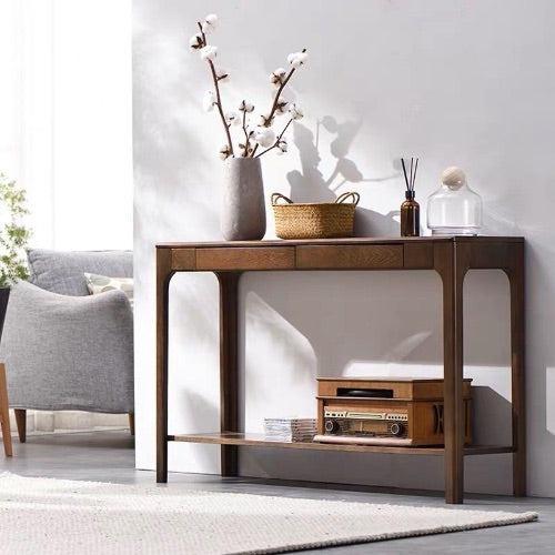 Wooden Console Table with Drawers Sofa Table