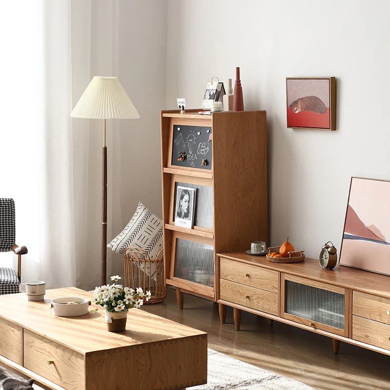 Wood Bookcase & Cabinet