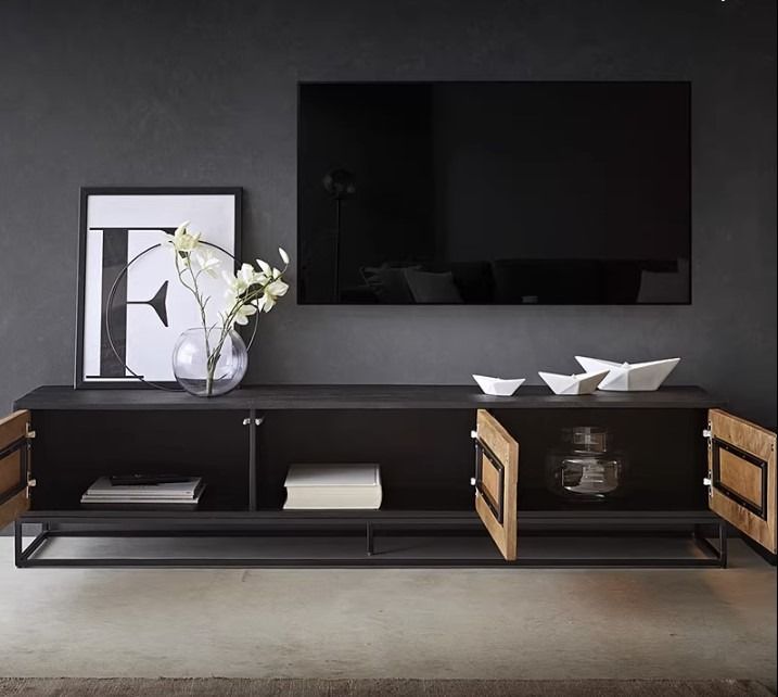 Industrial Wood TV Console