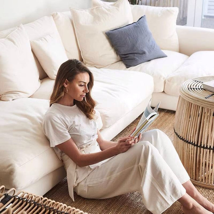 Luxe 2 Piece Upholstered Chaise Sectional Sofa