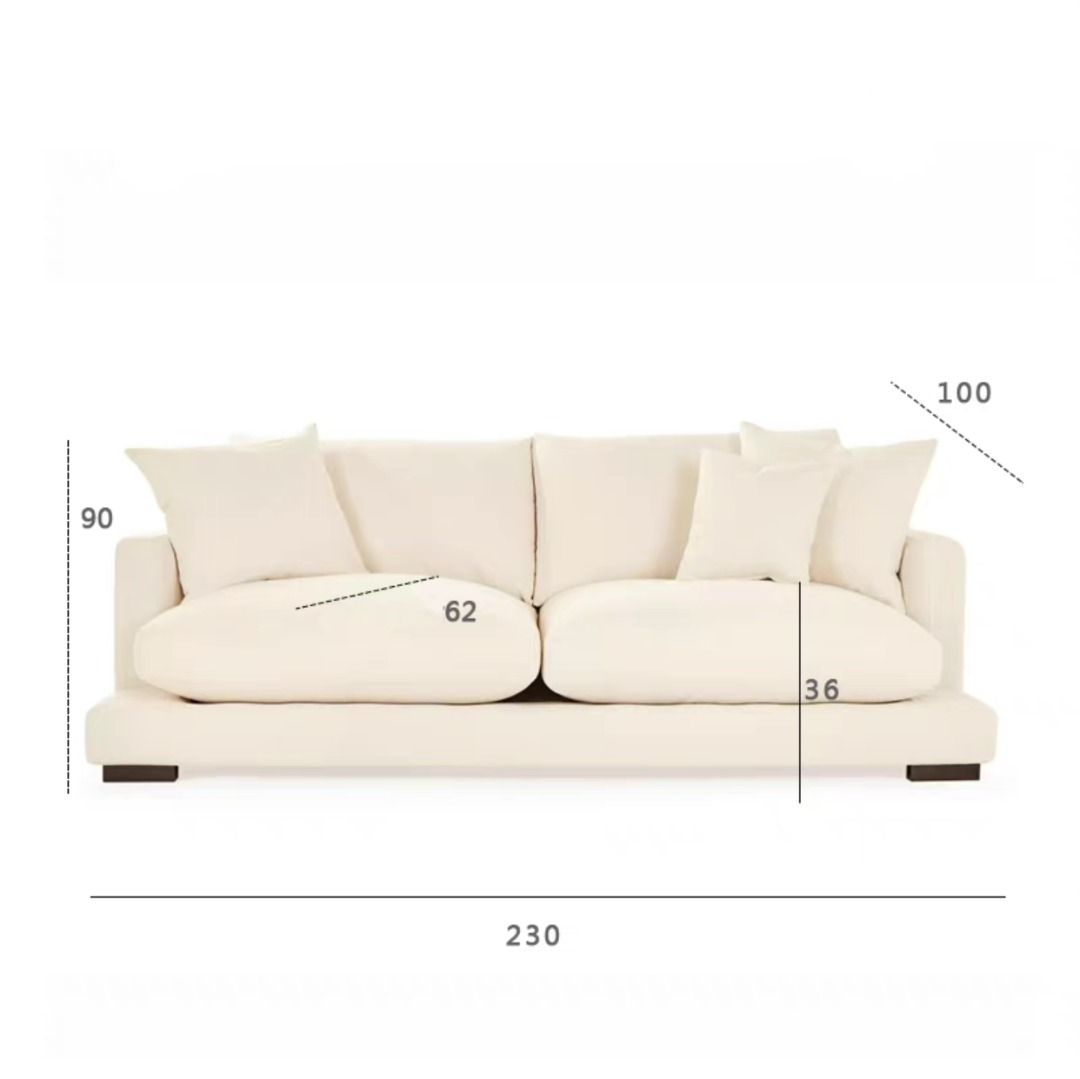 Luxe 2 Piece Upholstered Chaise Sectional Sofa