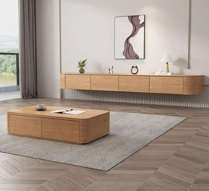 Modern Solid Wood TV Console