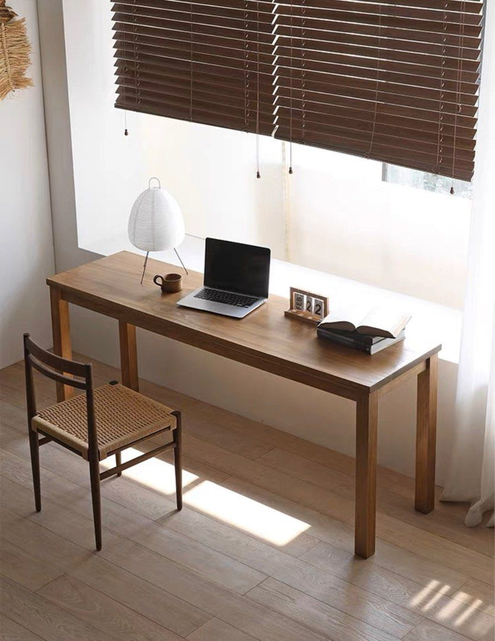 Japandi Solid Wood Study Table