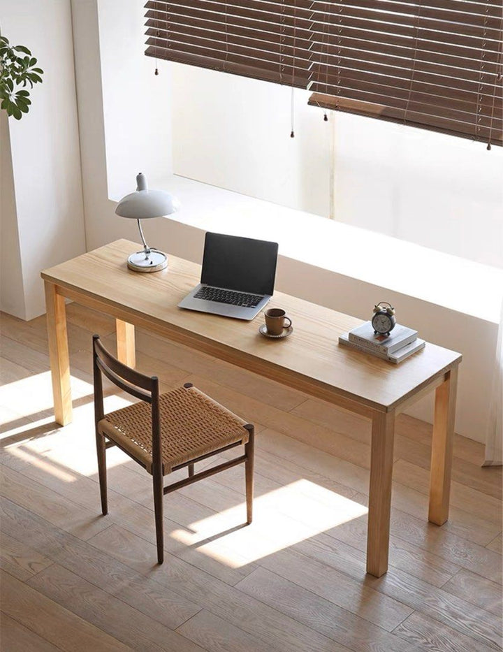 Japandi Solid Wood Study Table