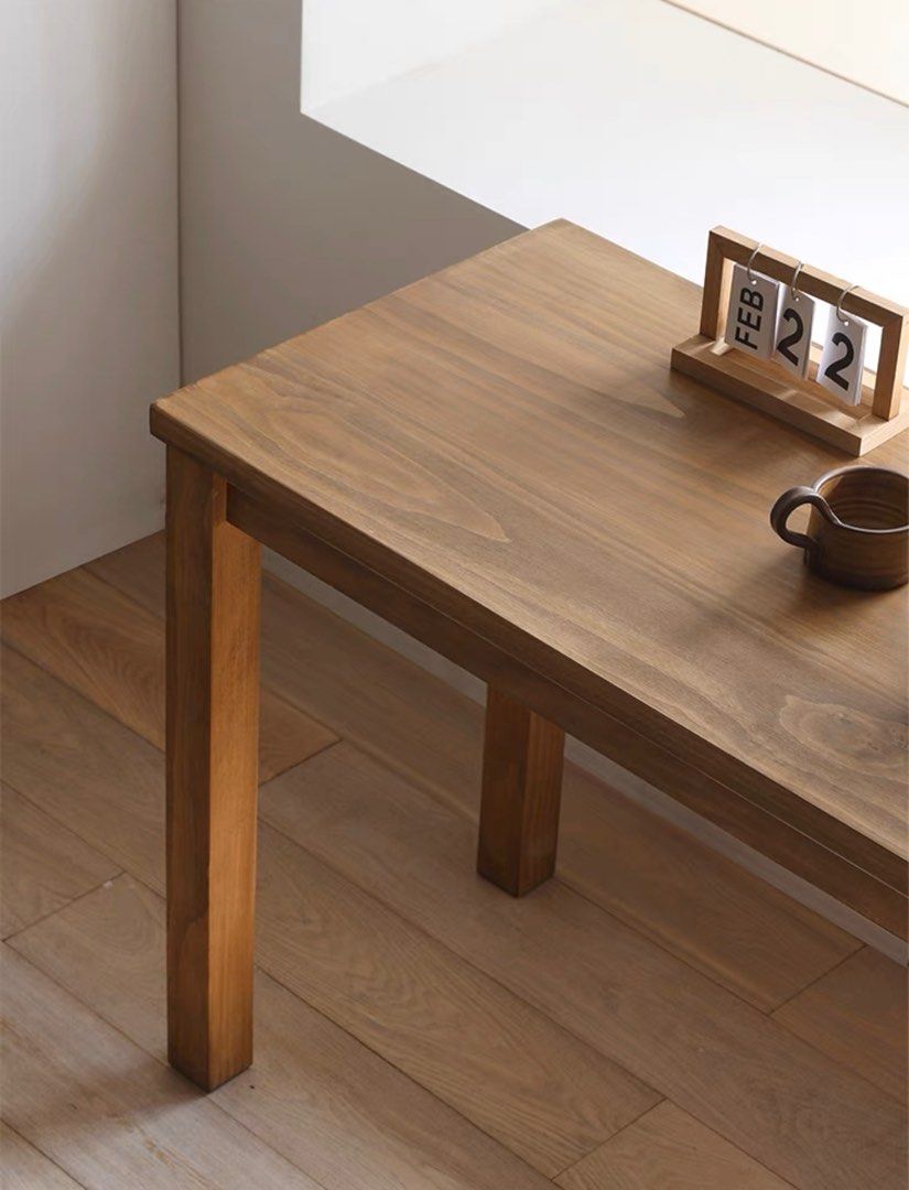 Japandi Solid Wood Study Table