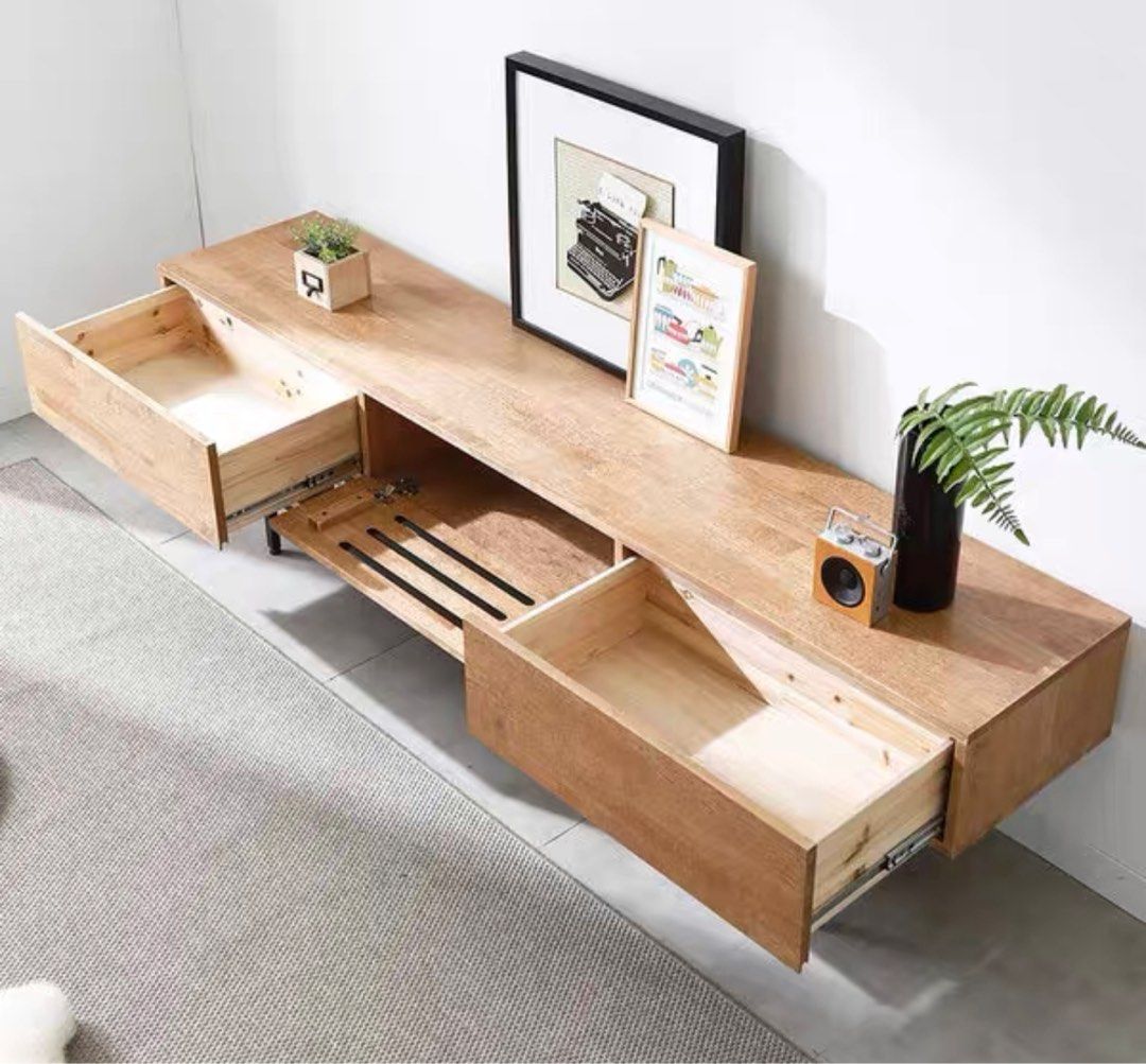 Industrial Solid Wood TV Console