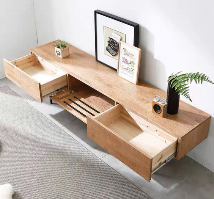 Industrial Solid Wood TV Console