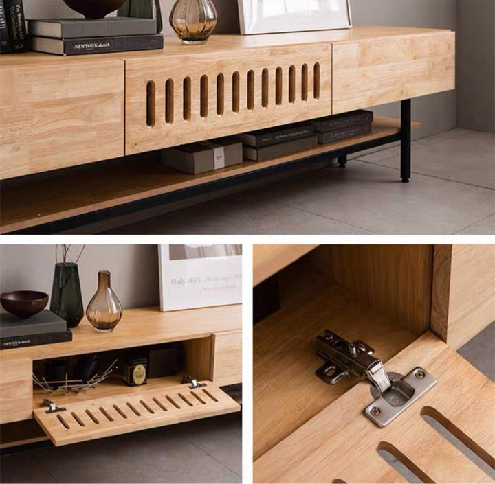 Industrial Solid Wood TV Console