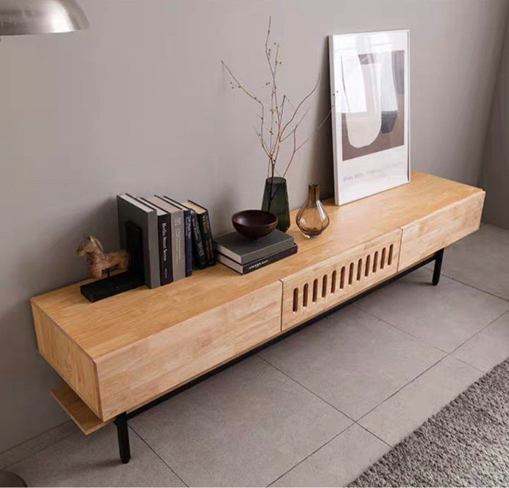 Industrial Solid Wood TV Console