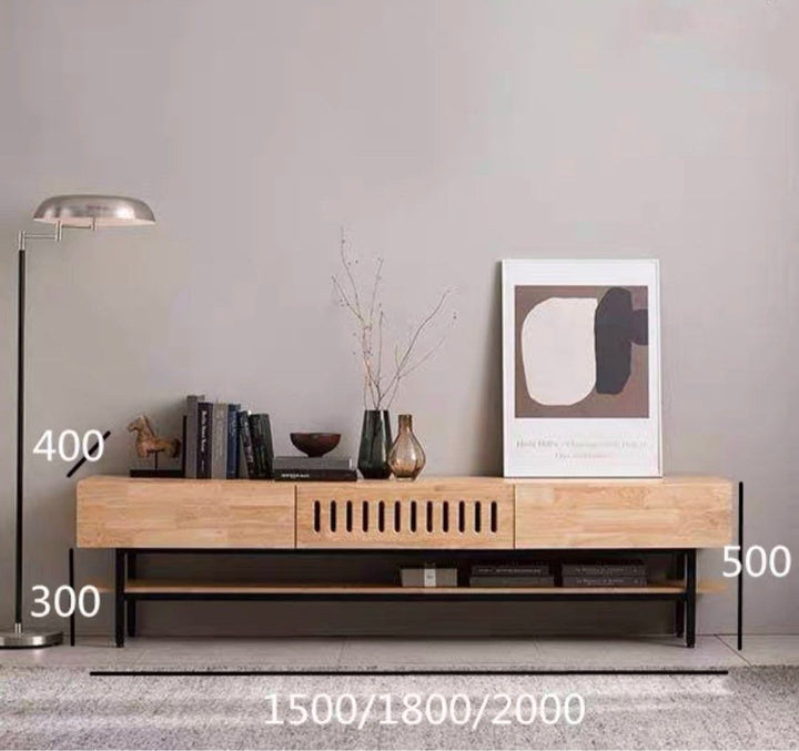 Industrial Solid Wood TV Console