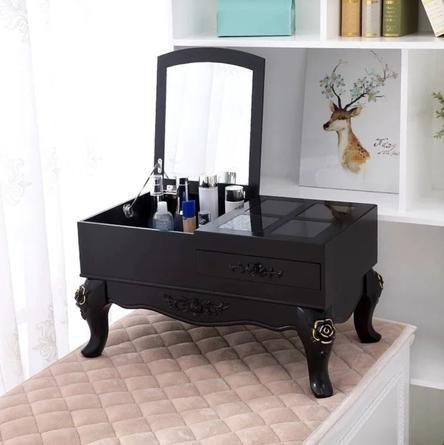 Victorian Dressing Storage Vanity Mirror Table
