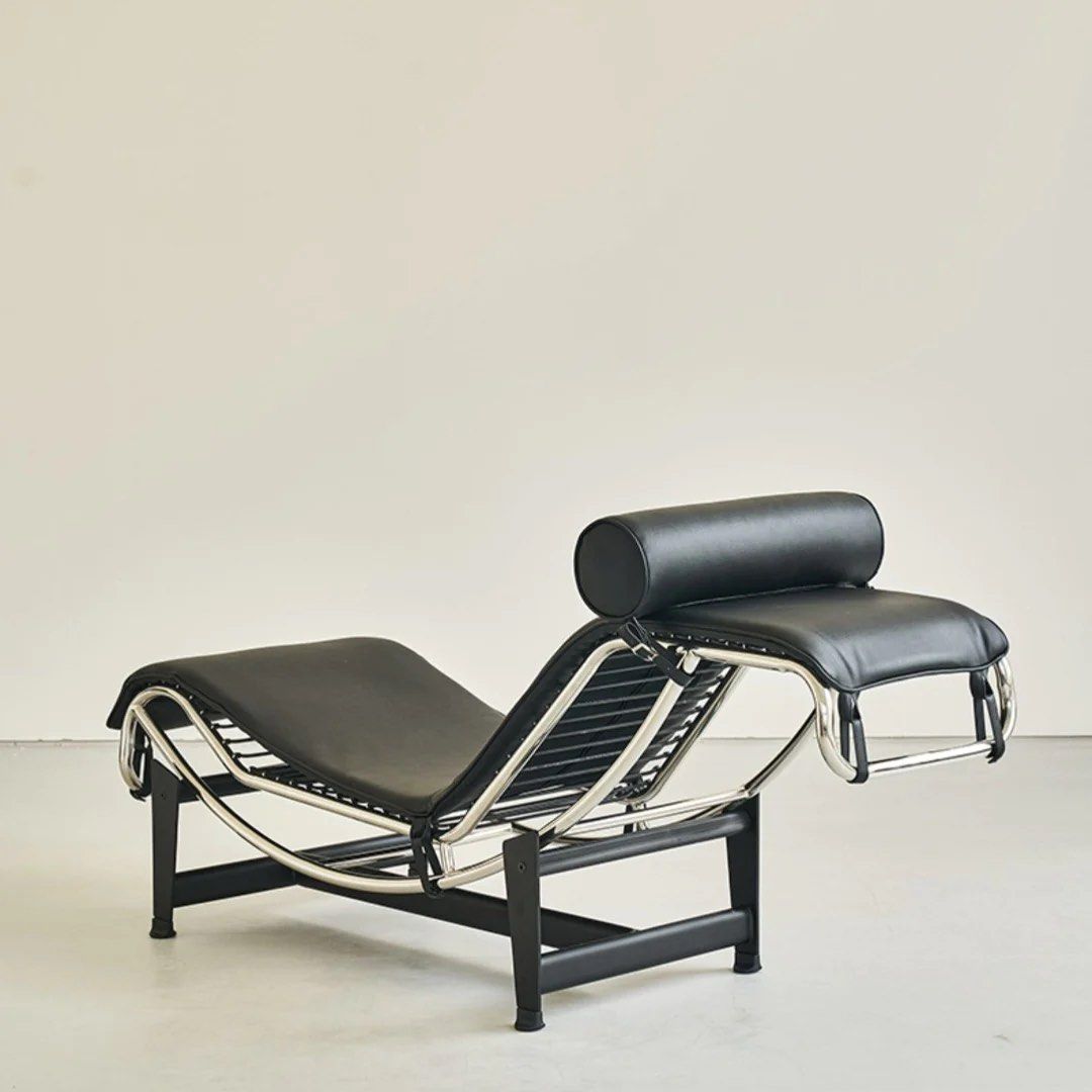 Charles Leather Chaise Lounge