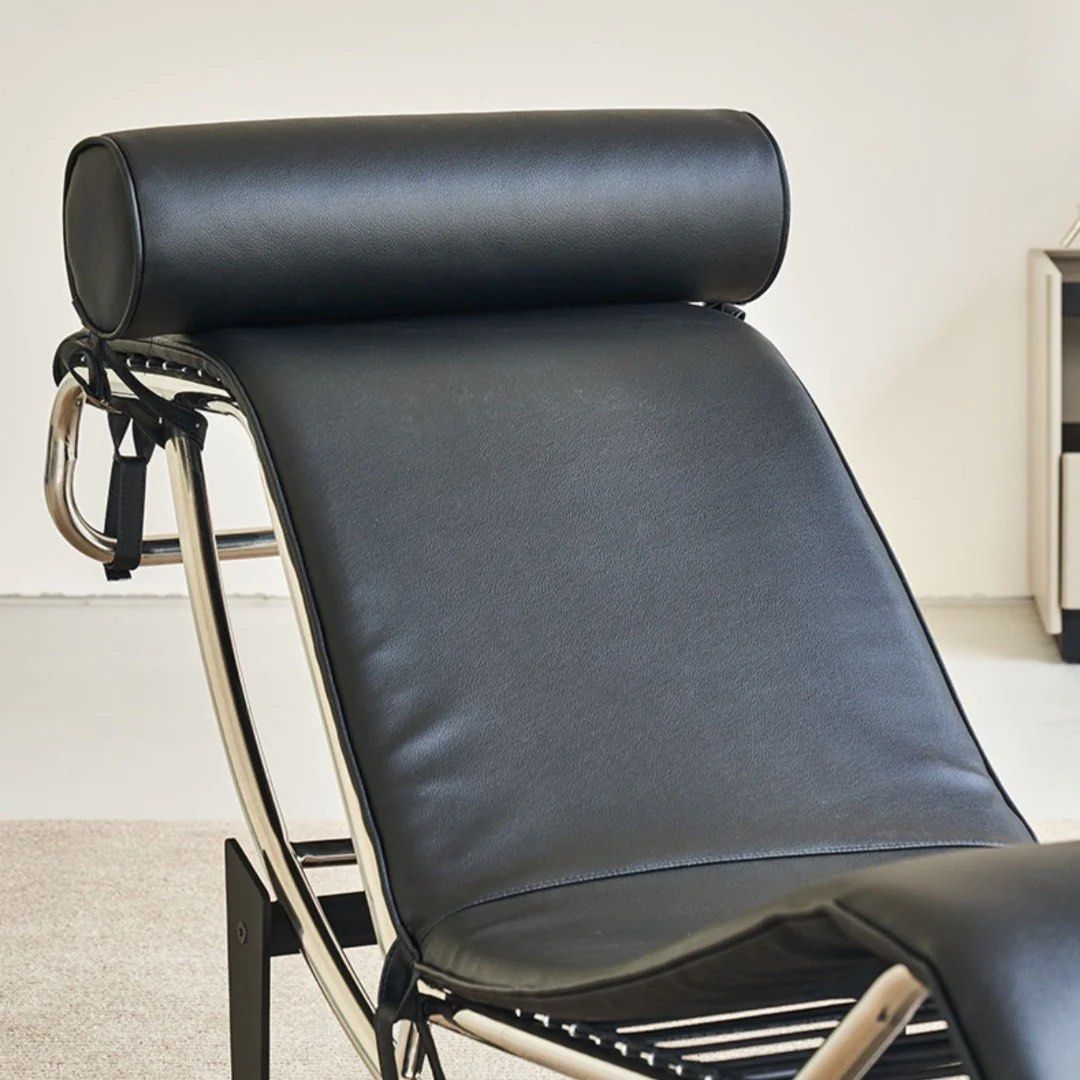 Charles Leather Chaise Lounge