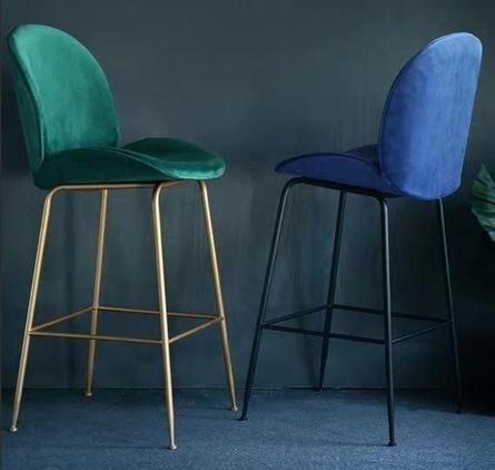 Velvet Beetle Tall Bar Stool