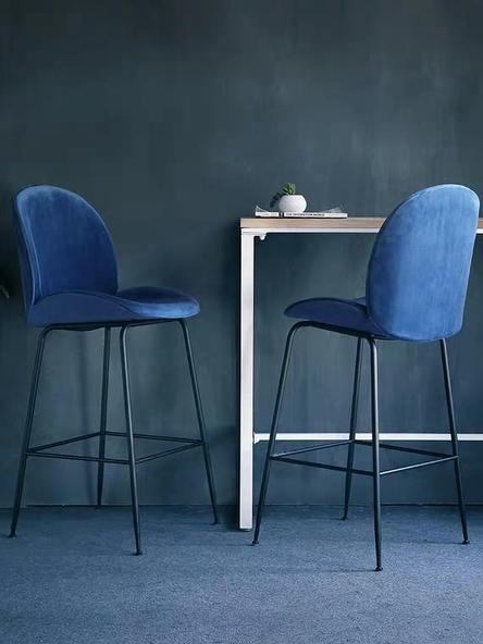 Velvet Beetle Tall Bar Stool