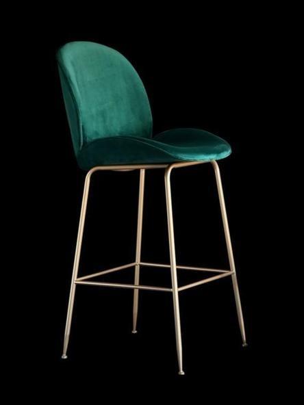 Velvet Beetle Tall Bar Stool