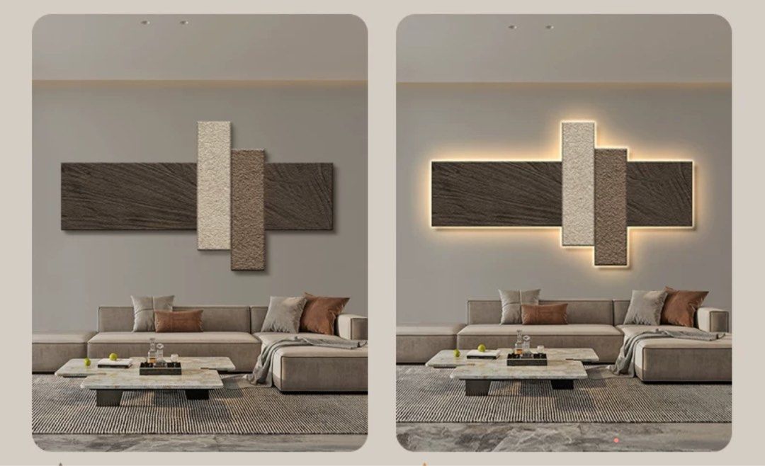 Modern Sandstone LED Wall Art