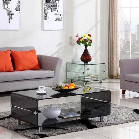 Minimalist Designer Glass Coffee Table