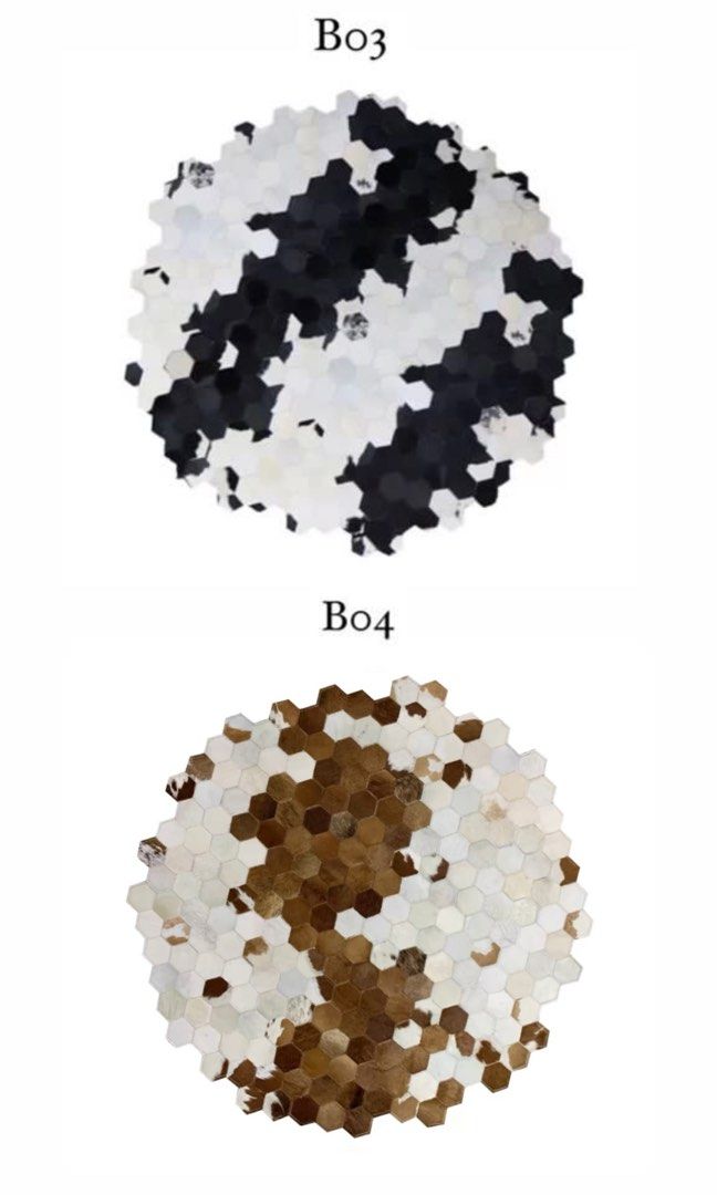 Modern Cowhide Leather Rug