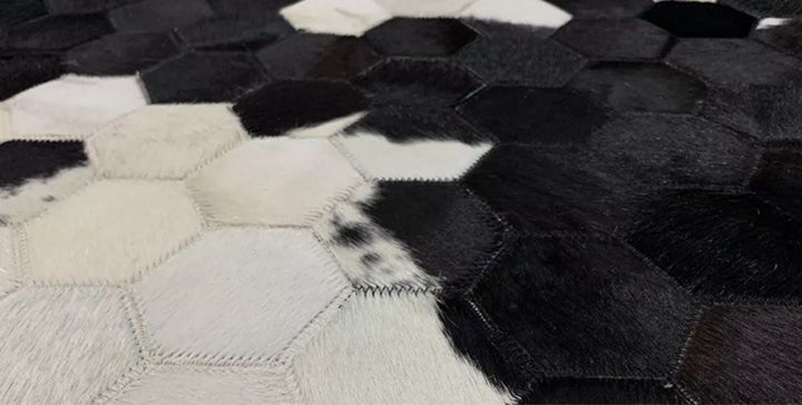 Modern Cowhide Leather Rug