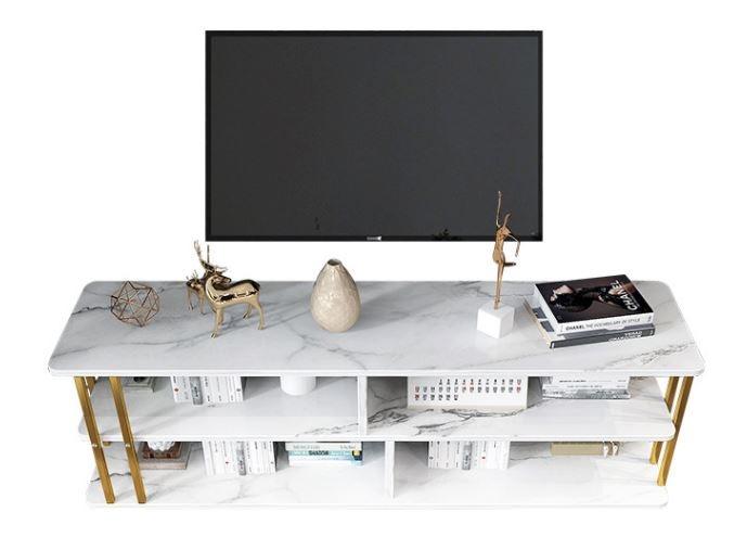 Modern Marble TV Console _ Three Tier TV Cabinet