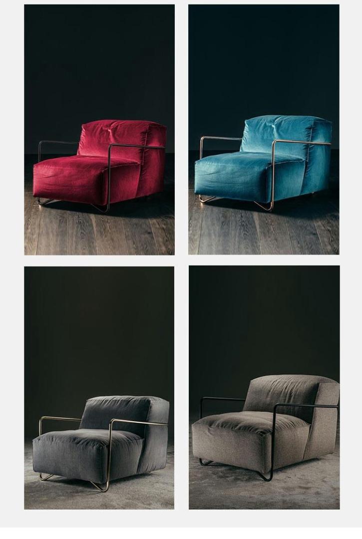 Wide Tufted Velvet Armchair