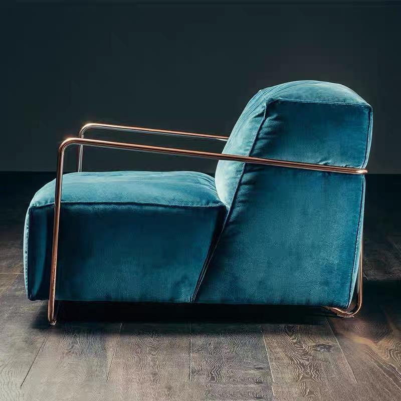 Wide Tufted Velvet Armchair