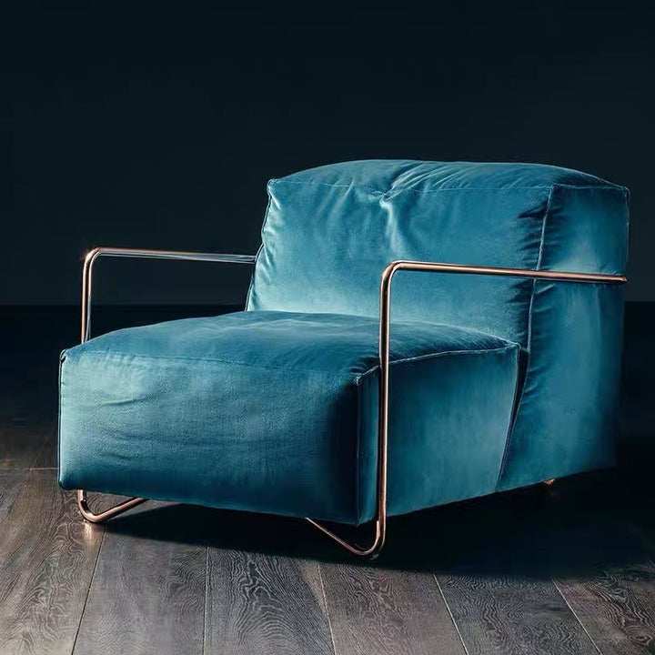 Wide Tufted Velvet Armchair
