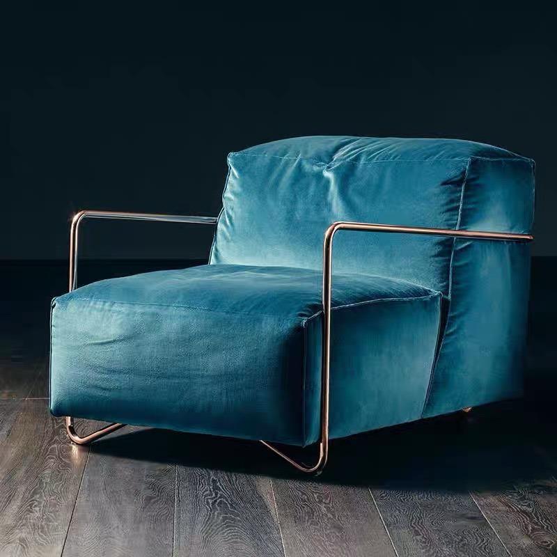 Wide Tufted Velvet Armchair
