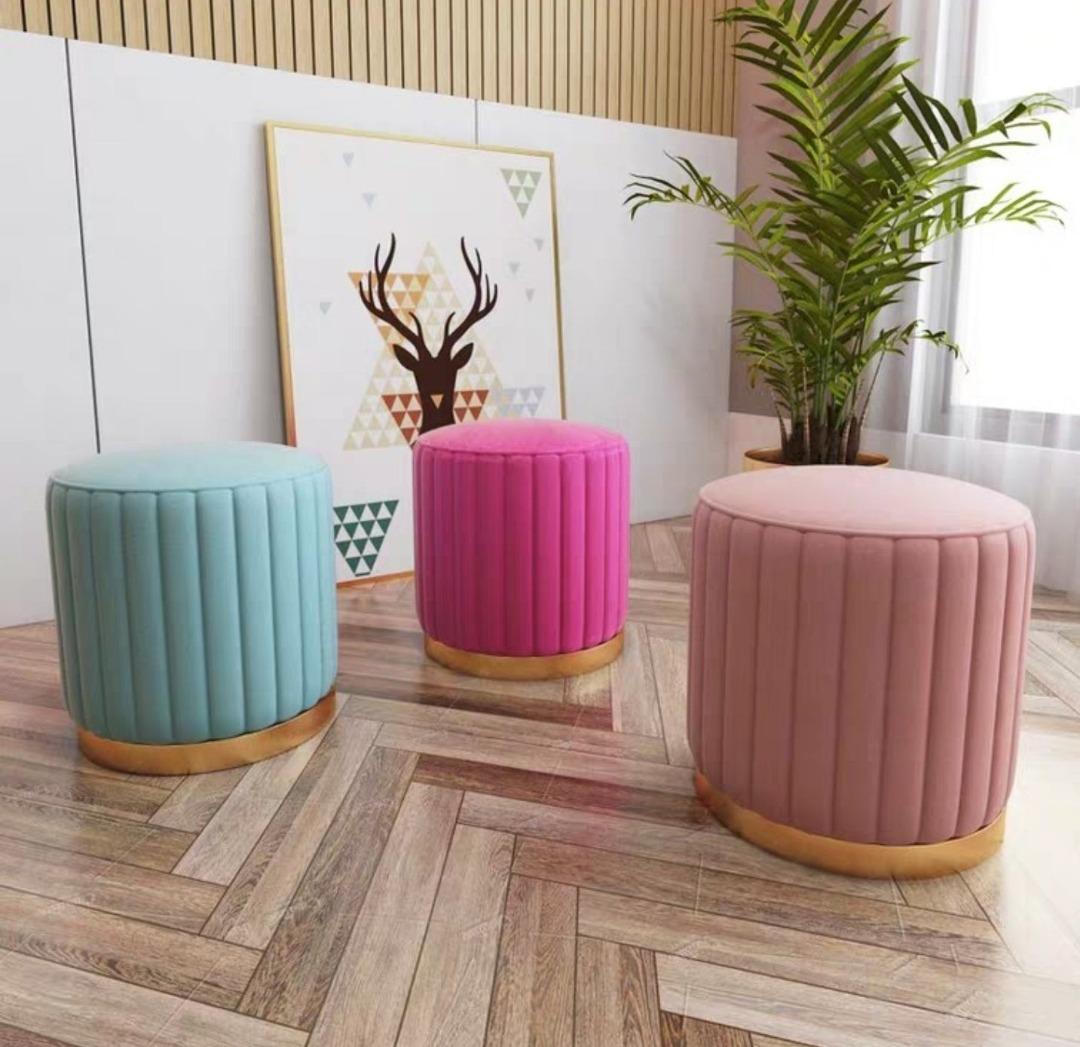 Chair Modern Velvet Vanity Stool
