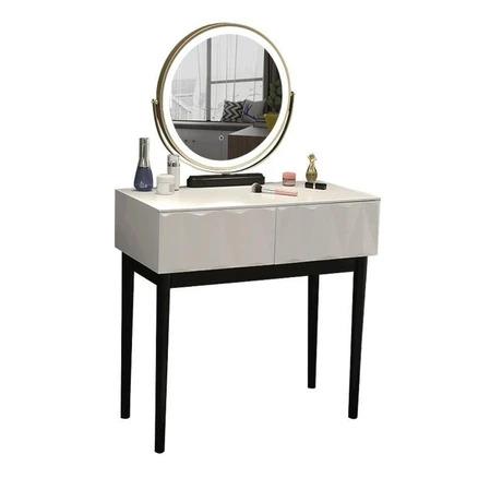 NYLA Modern LED Mirror Vanity Dresser Table Chair