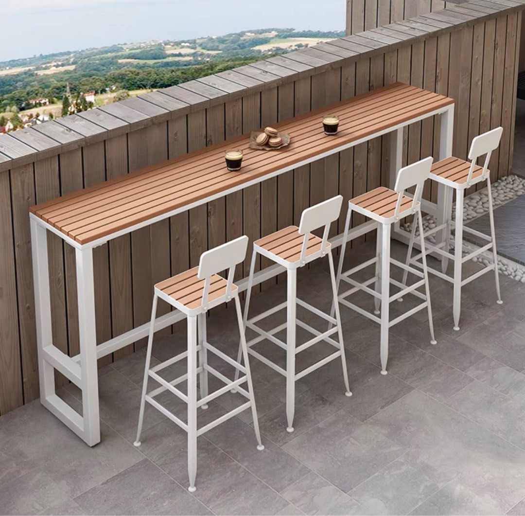 Modern Outdoor Bar Table & Chairs