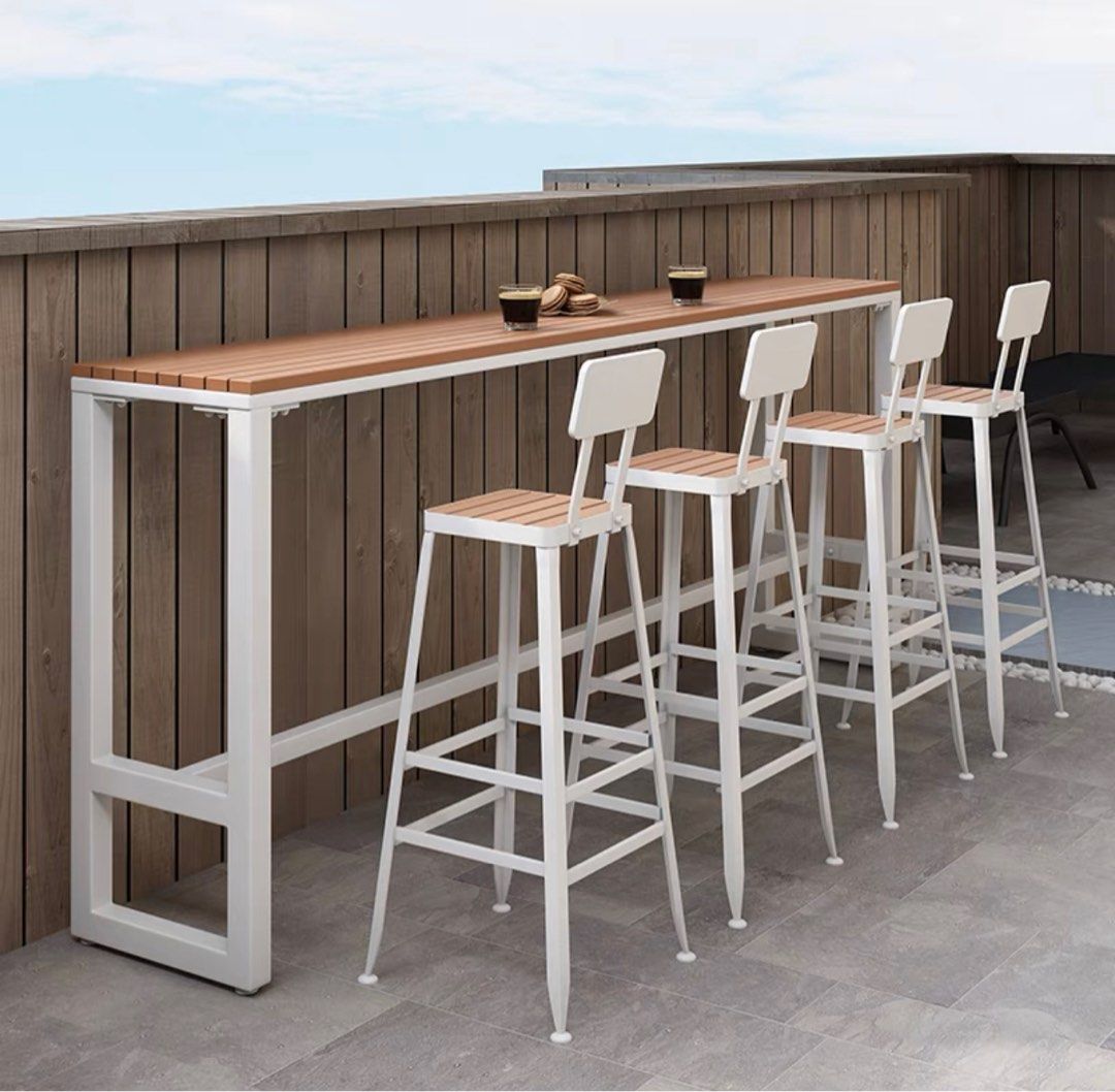 Modern Outdoor Bar Table & Chairs