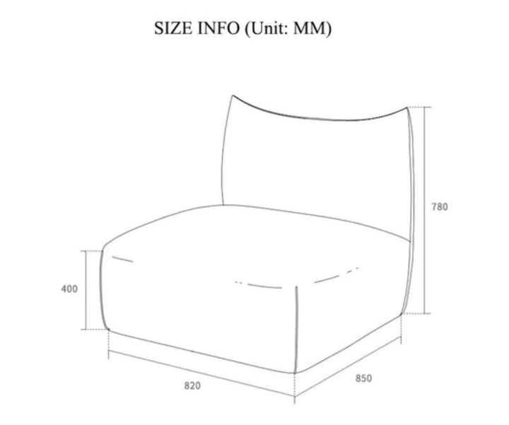 Sherpa Armless chair