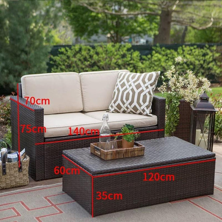 Outdoor Polyethylene Wicker Seating Set