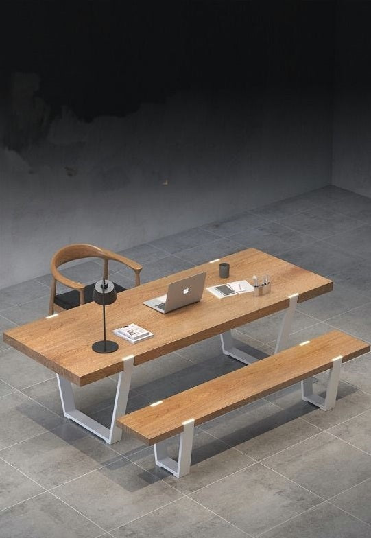 Pine Solid Wood Trestle Dining Table