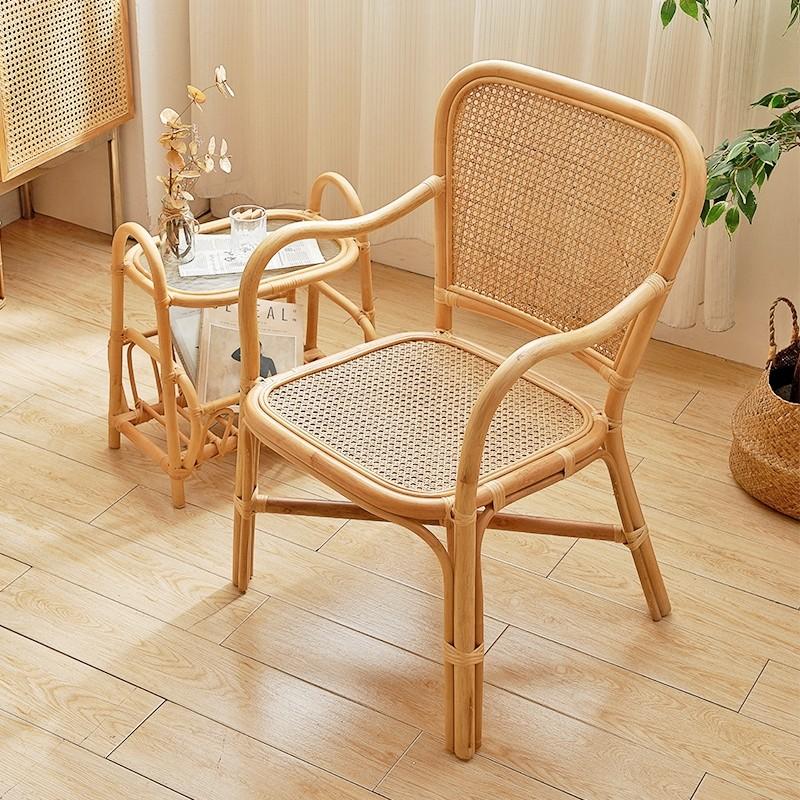 Rattan Chair and Cofee Table