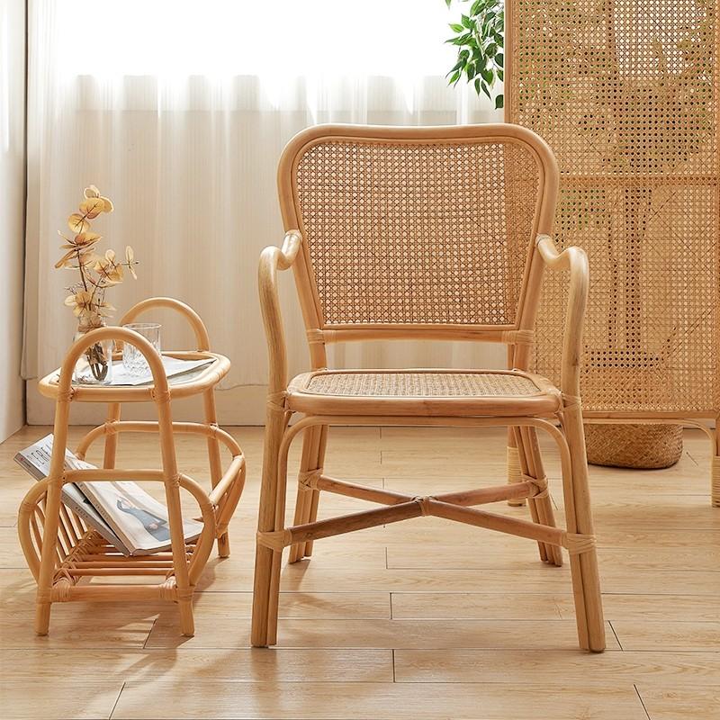 Rattan Chair and Cofee Table